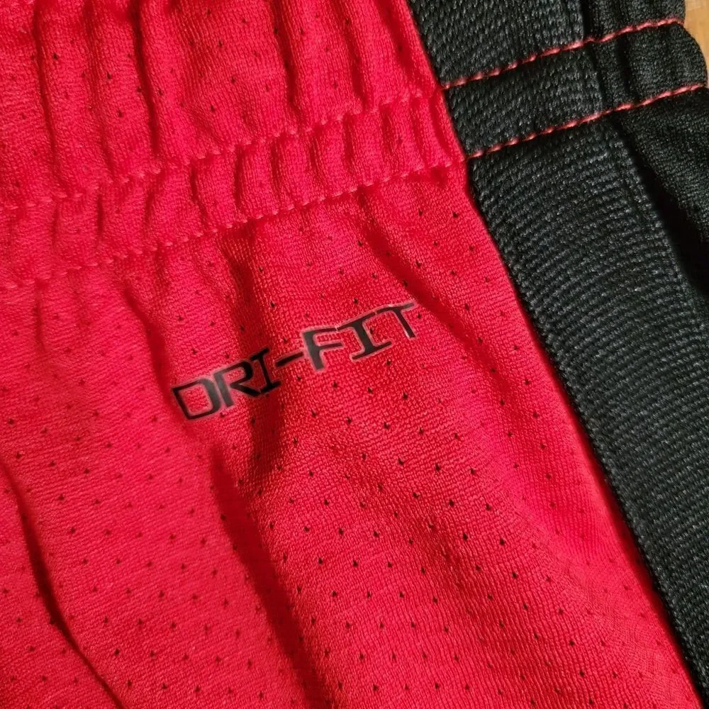 Air Jordan 1 2 3 4 5 11 12 13 Bred Chicago Bulls Basketball Shorts Dri-Fit Small